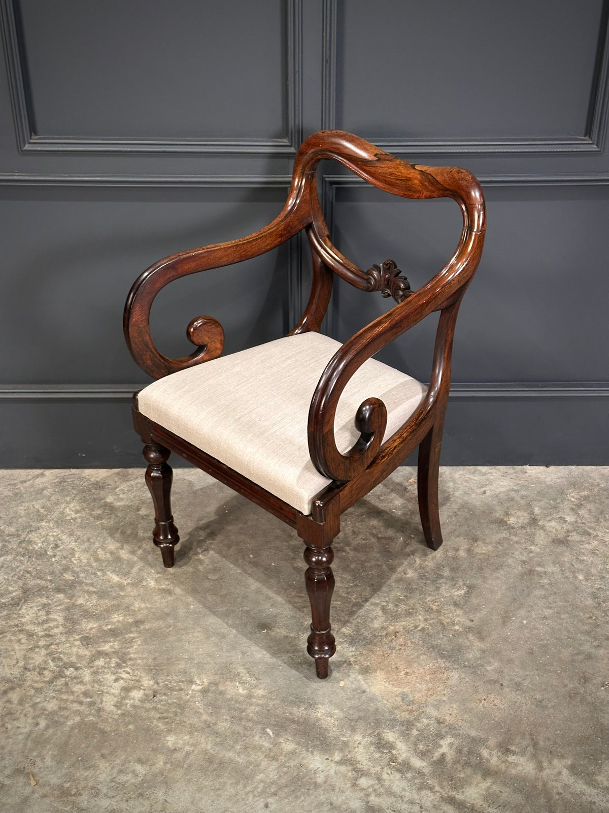 Set of Eight Rosewood Dining Chairs