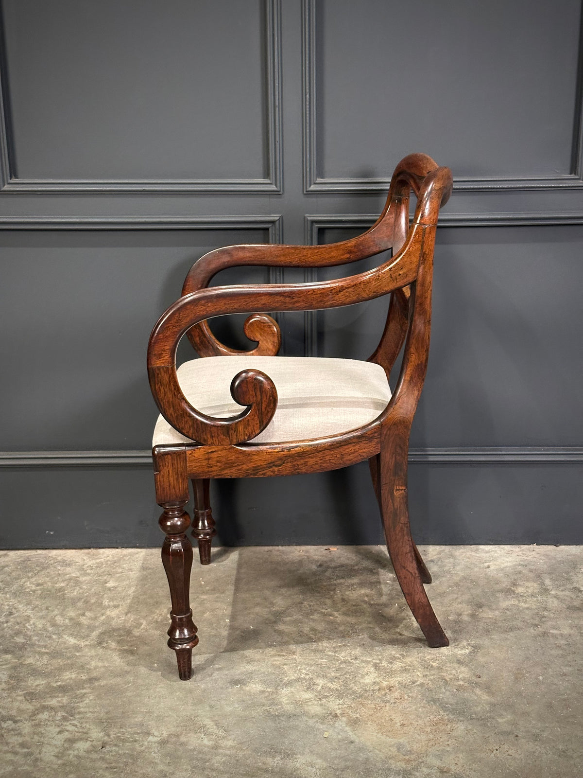 Set of Eight Rosewood Dining Chairs