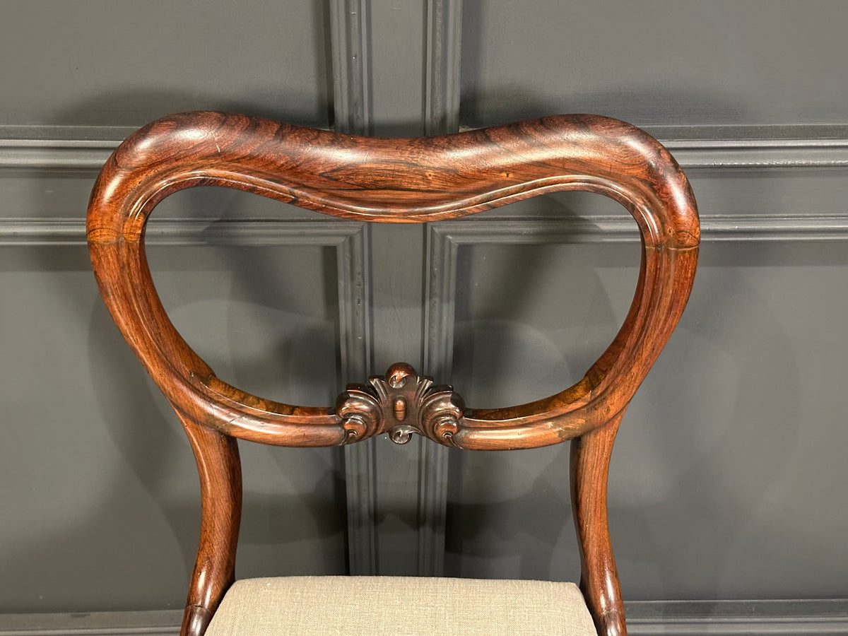 Set of Eight Rosewood Dining Chairs