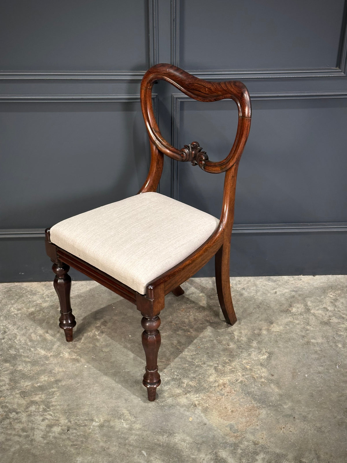 Set of Eight Rosewood Dining Chairs