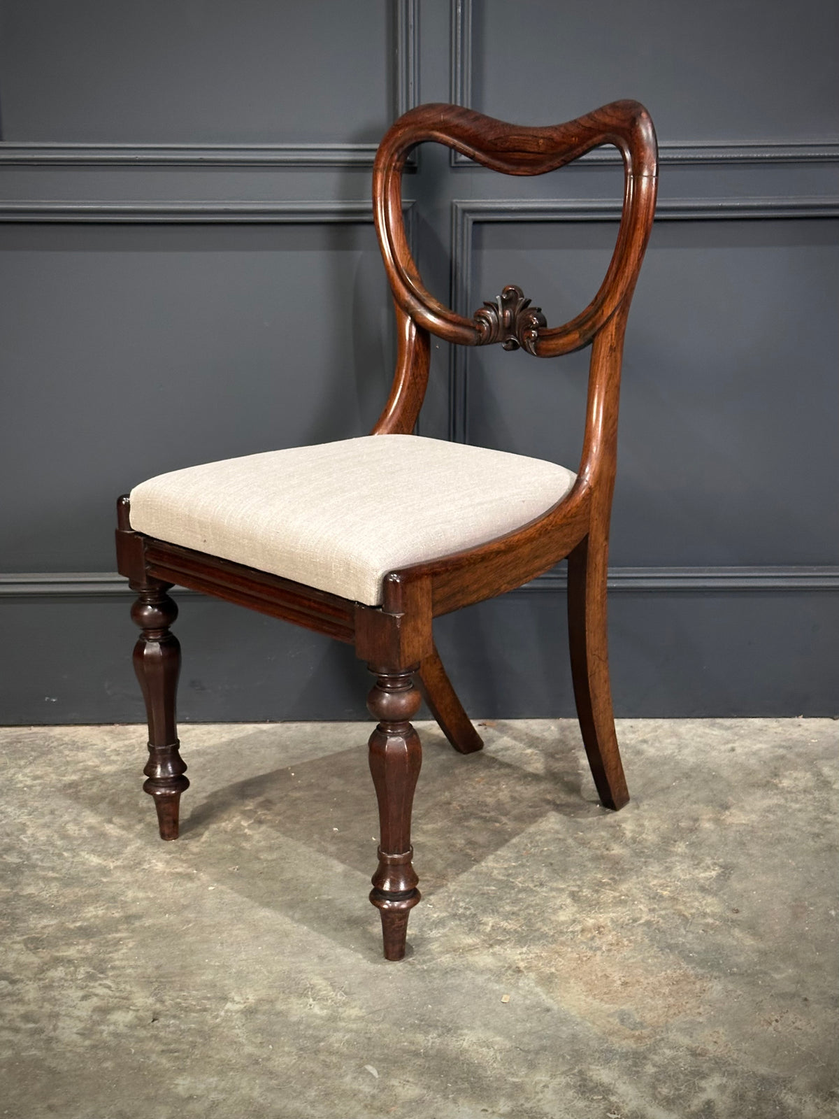 Set of Eight Rosewood Dining Chairs