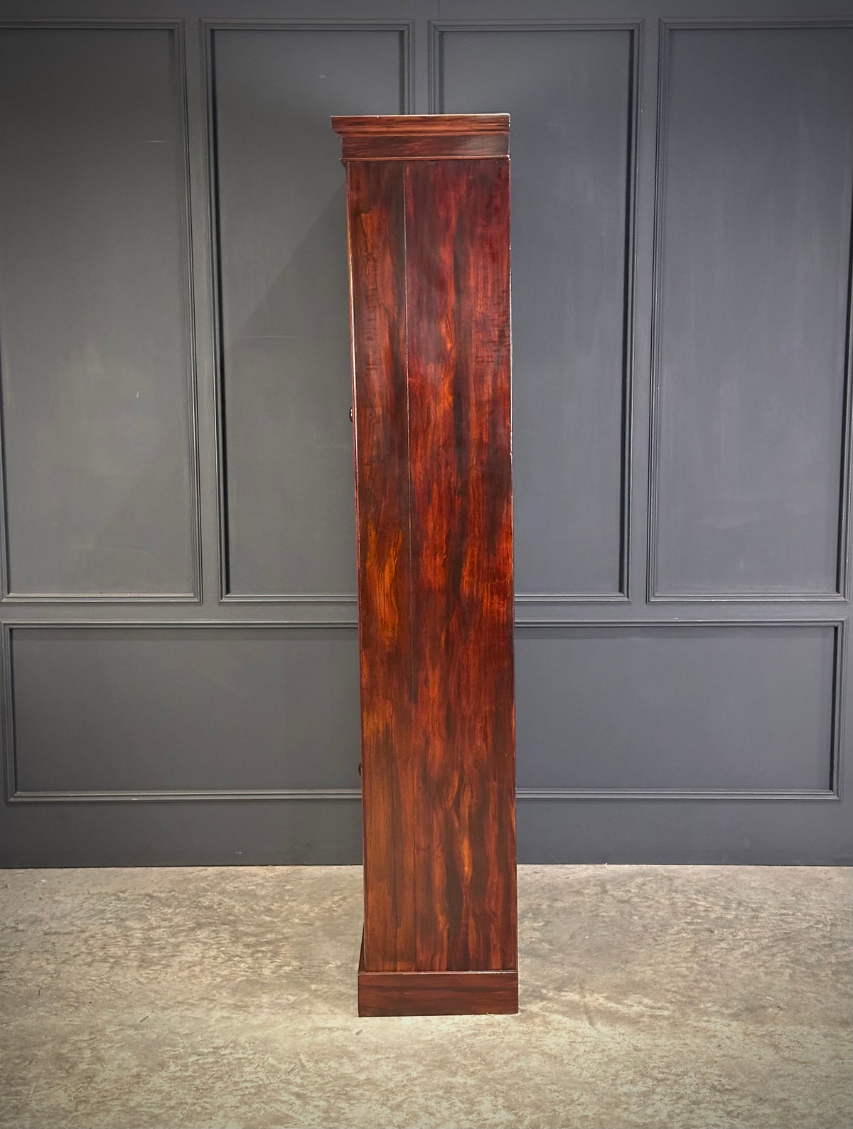 Tall Victorian Rosewood Glazed Bookcase