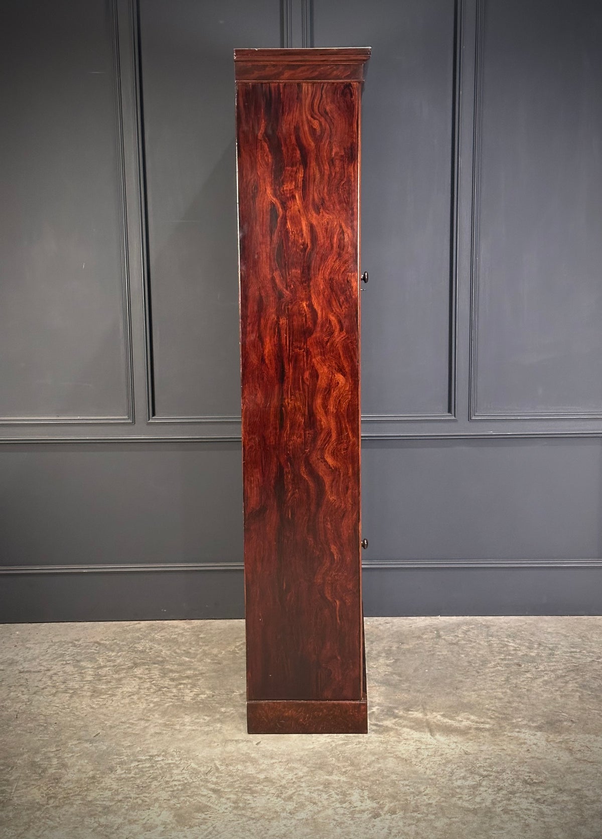 Tall Victorian Rosewood Glazed Bookcase