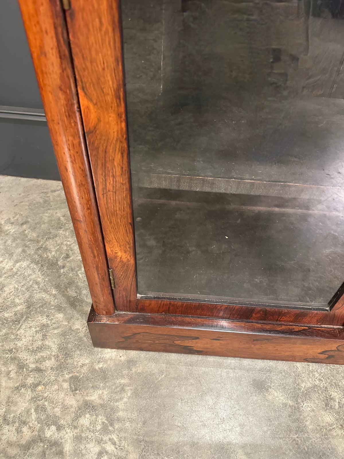 Tall Victorian Rosewood Glazed Bookcase