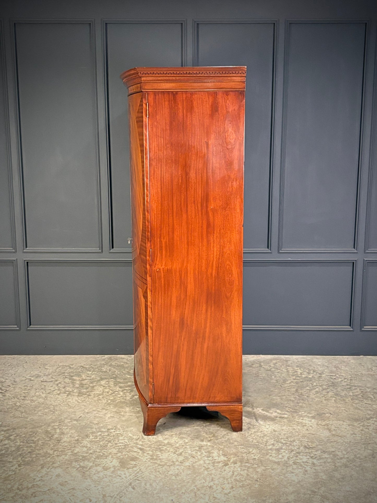 Mahogany Bow Front Wardrobe