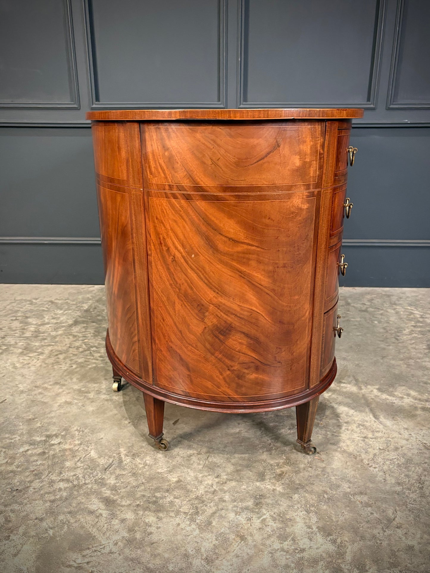 Edwardian Mahogany Kidney Shaped Desk