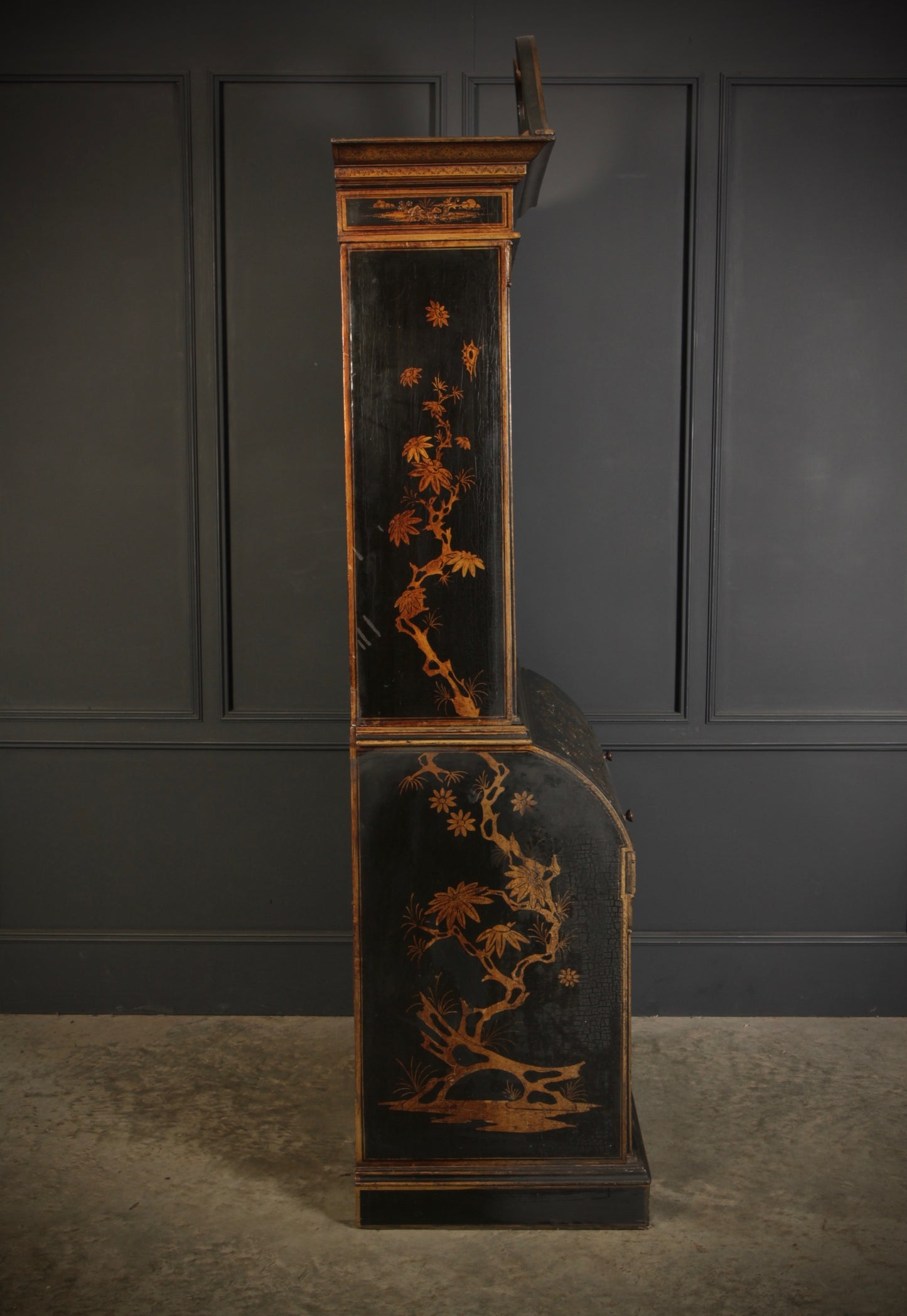 19th Century Chinoiserie Bureau Bookcase