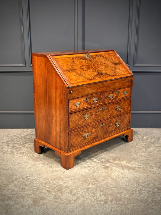Queen Anne Figured Walnut Bureau