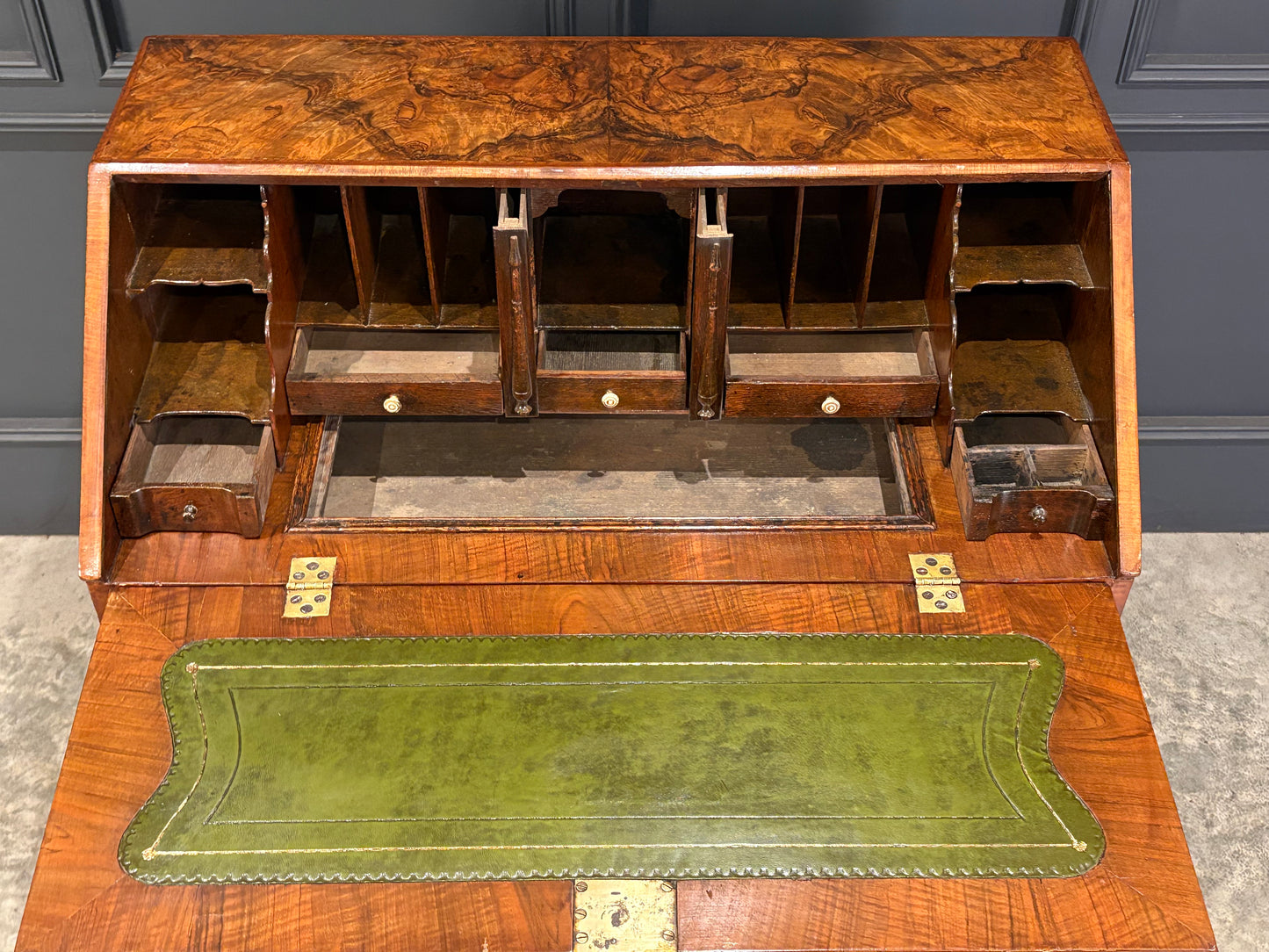 Queen Anne Figured Walnut Bureau