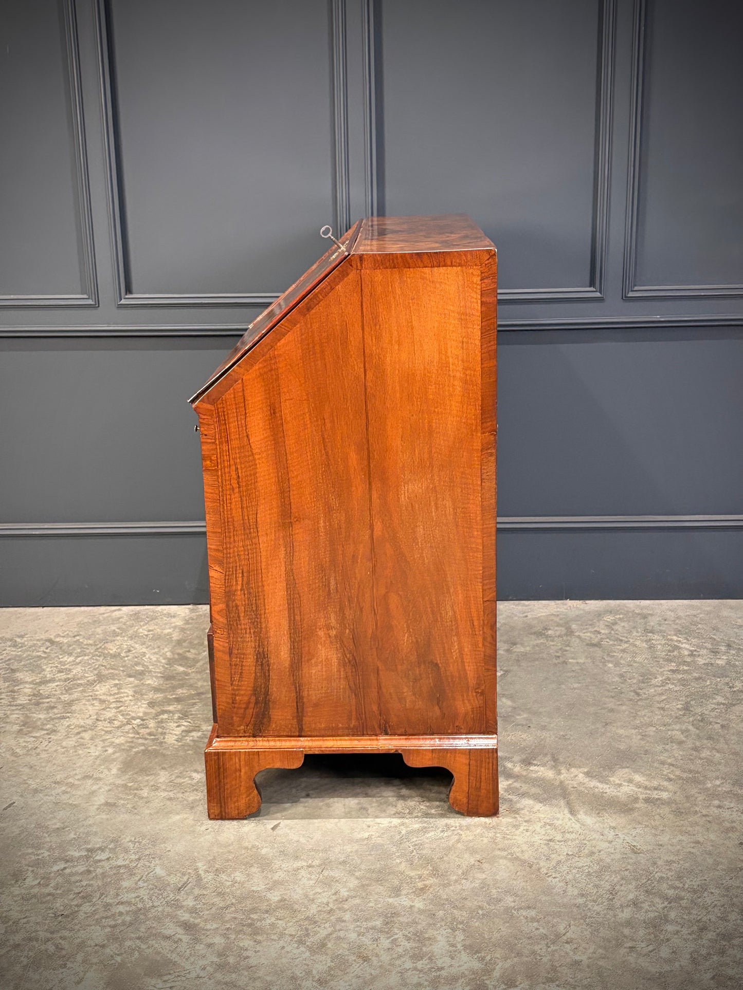 Queen Anne Figured Walnut Bureau