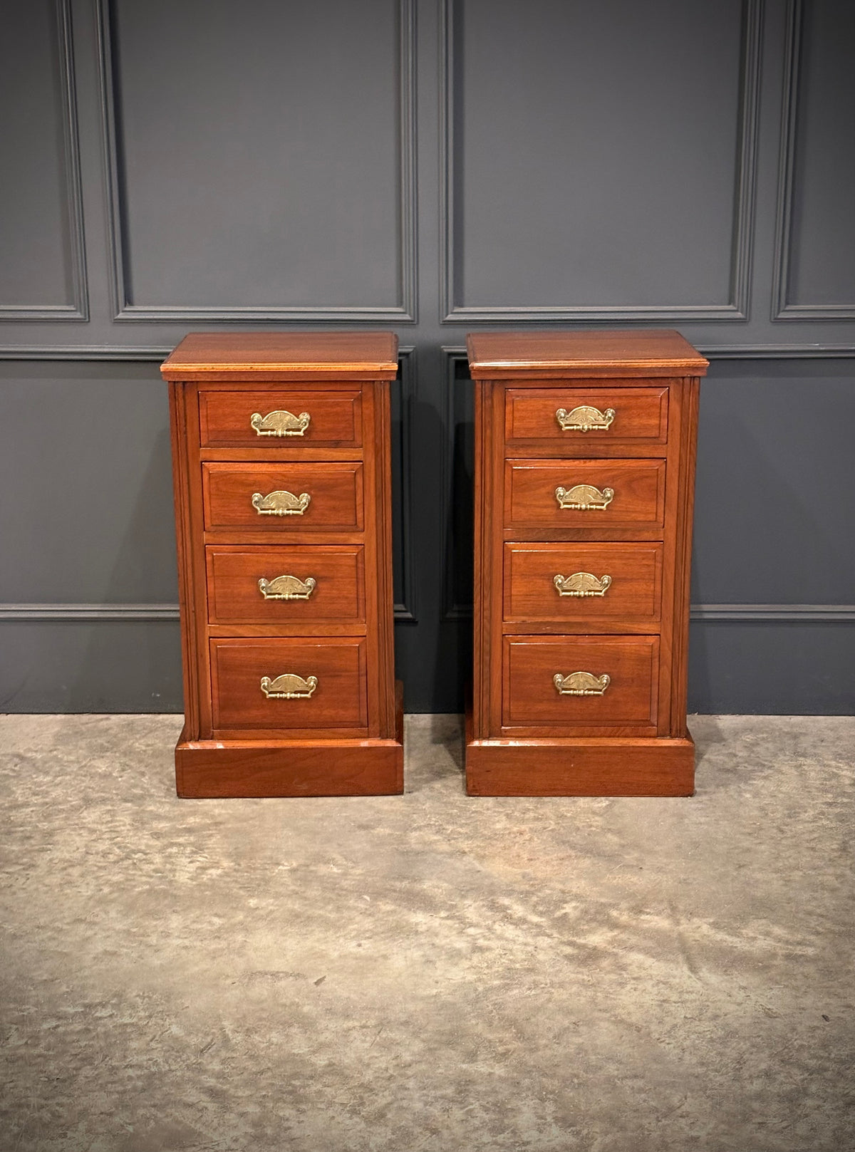 Pair of Victorian Walnut Bedside Chests