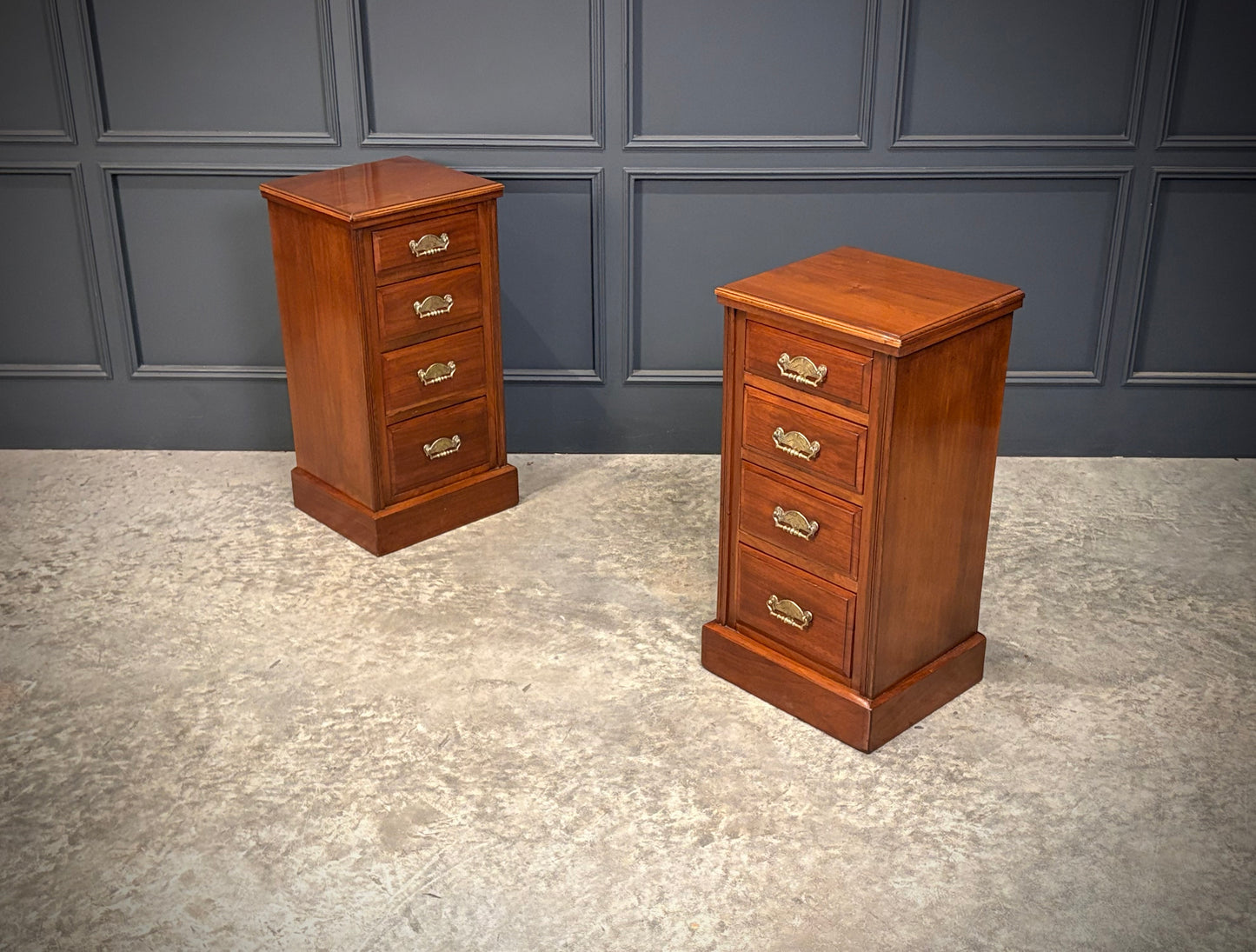 Pair of Victorian Walnut Bedside Chests