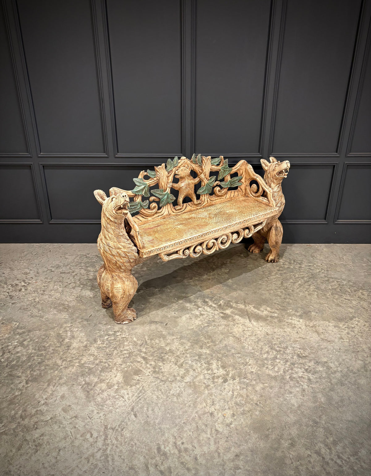 Black Forest Bear Two-Seat Bench
