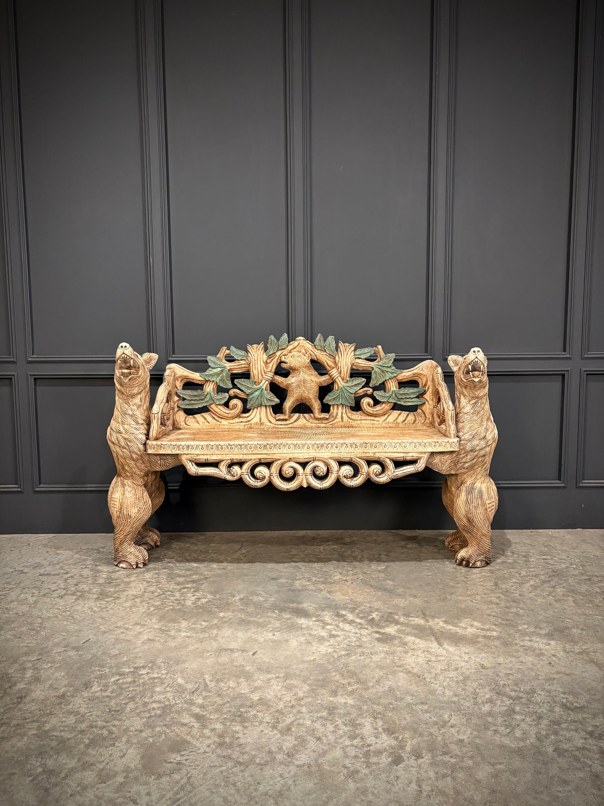Black Forest Bear Two-Seat Bench