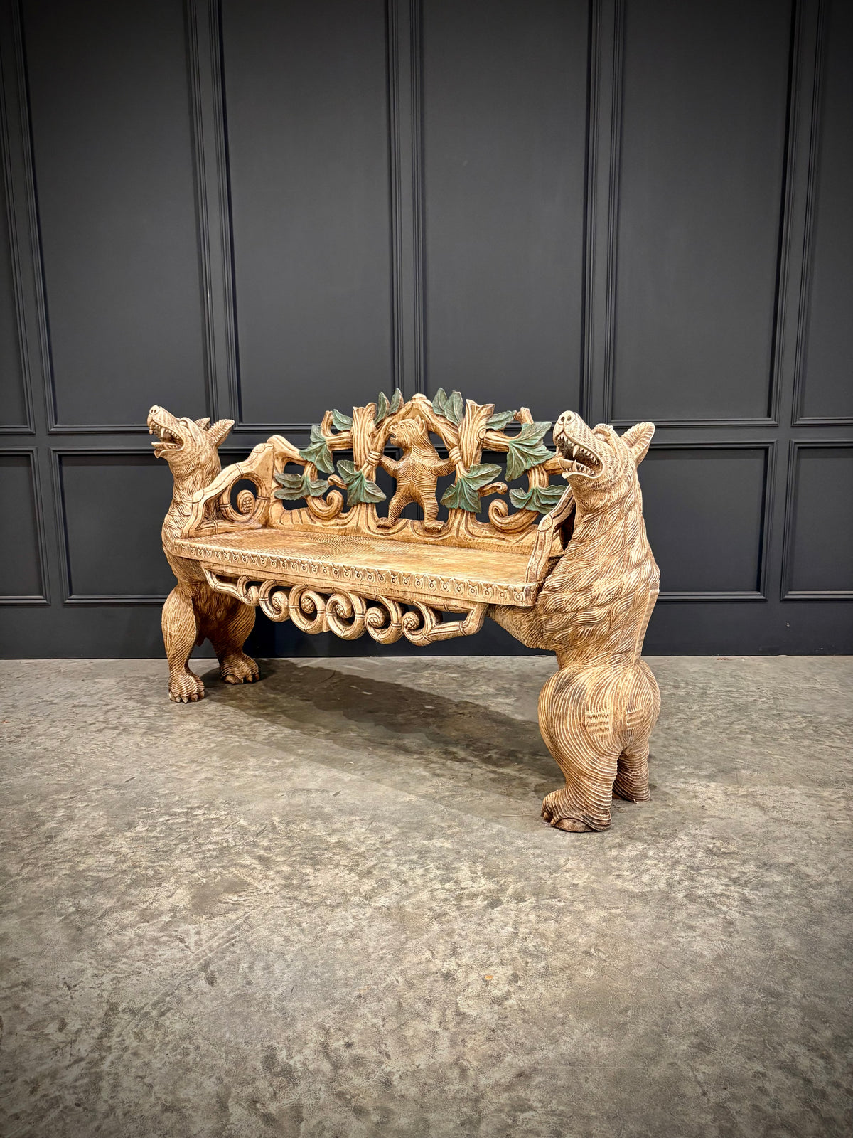 Black Forest Bear Two-Seat Bench