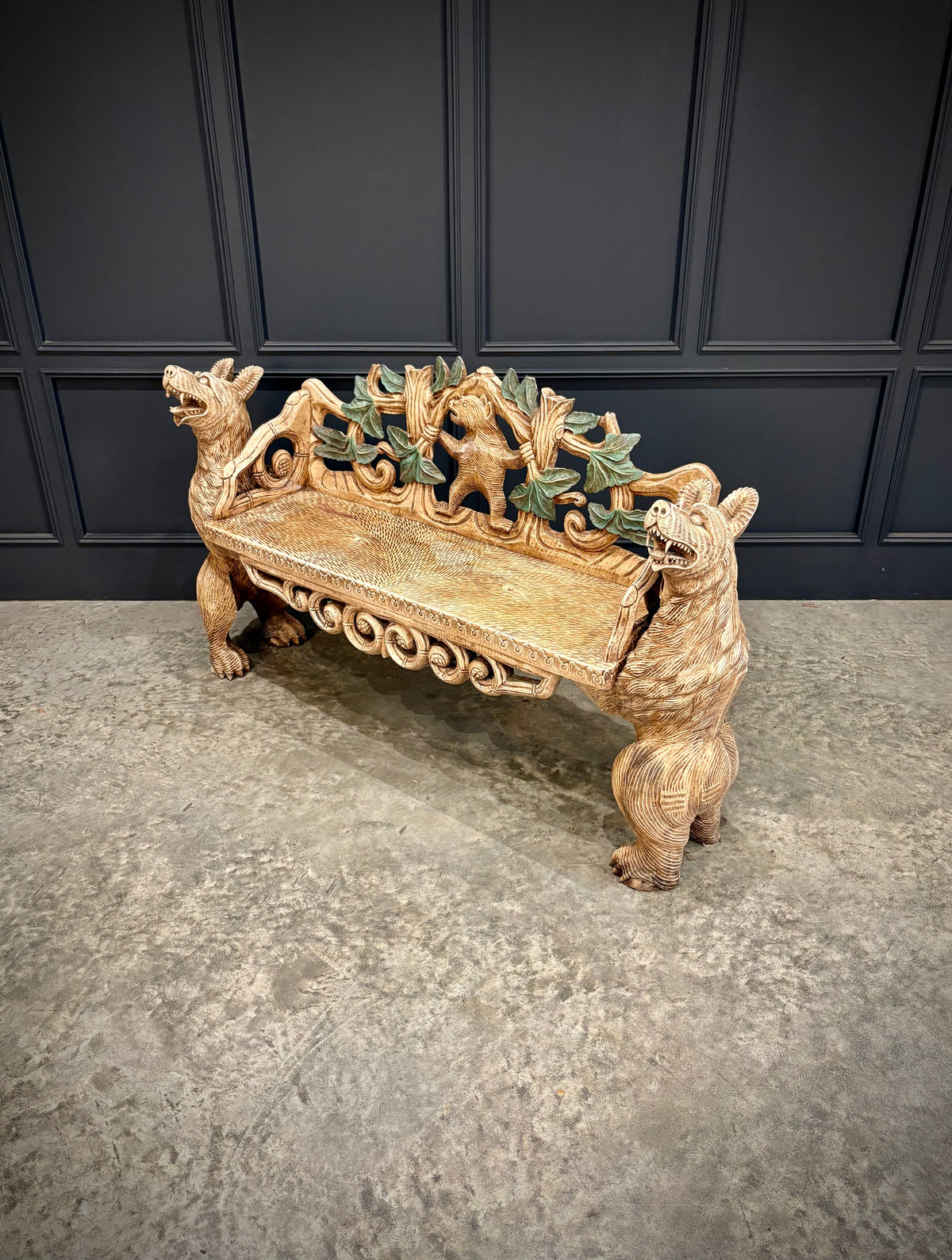 Black Forest Bear Two-Seat Bench