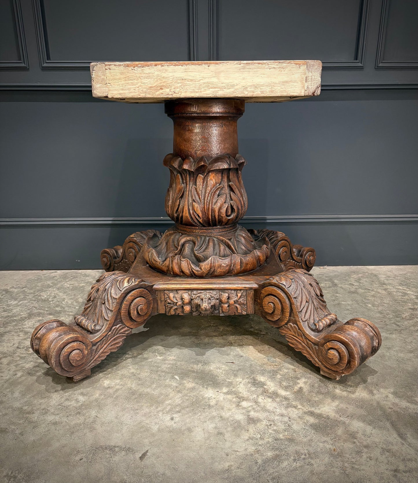 Large Carved Oak Centre Table