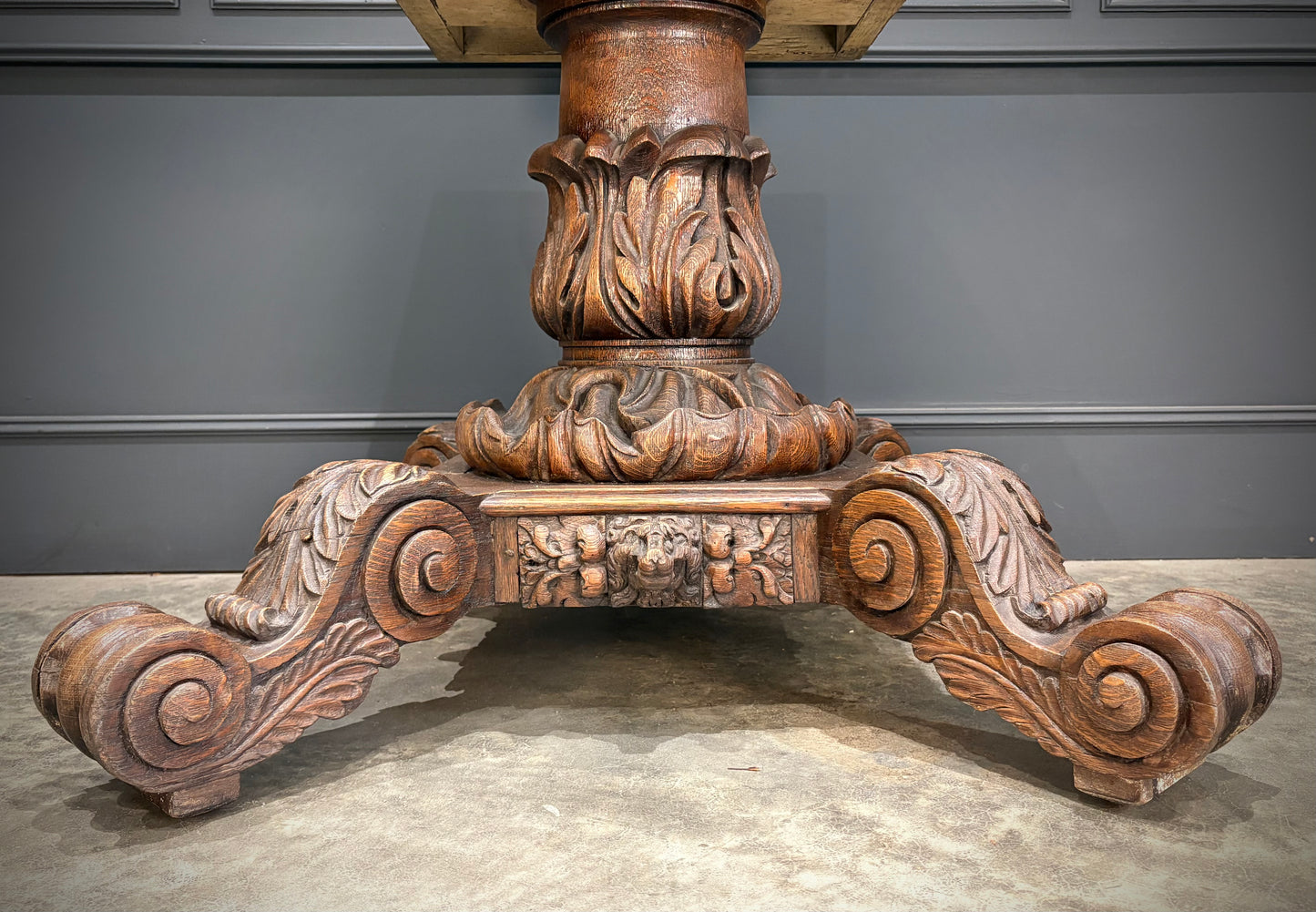Large Carved Oak Centre Table