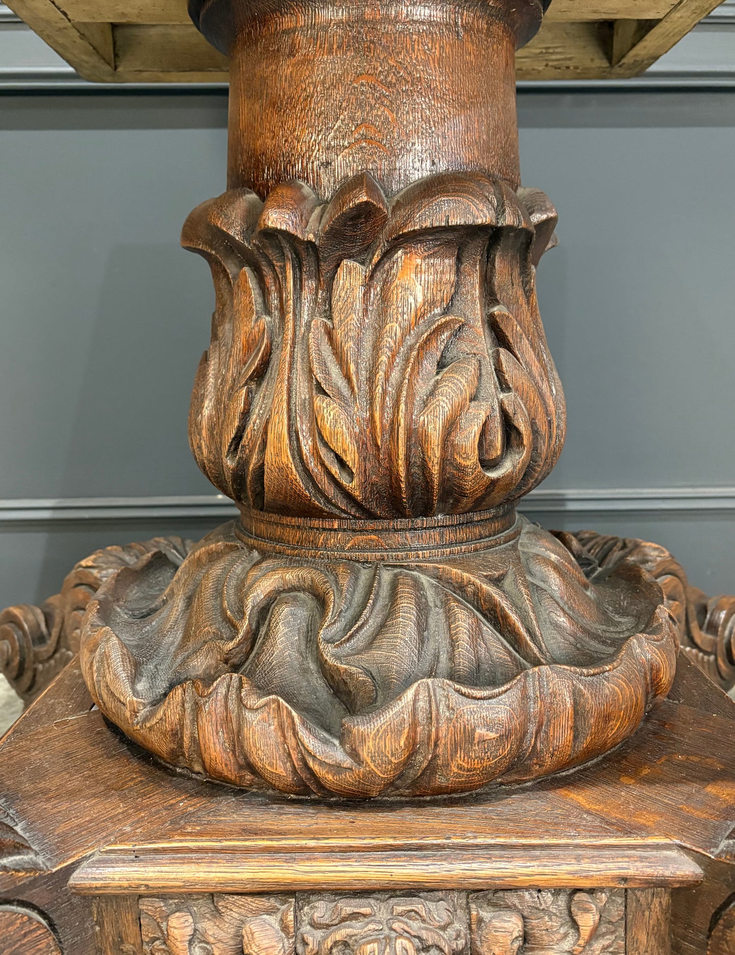 Large Carved Oak Centre Table