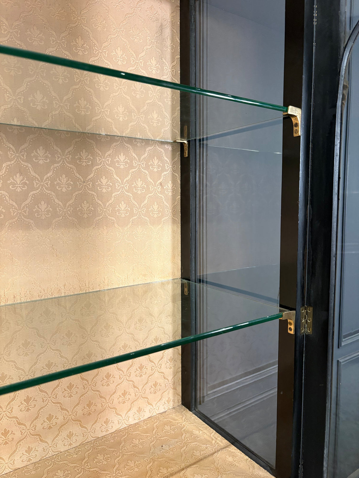Black Chinoiserie Display Cabinet