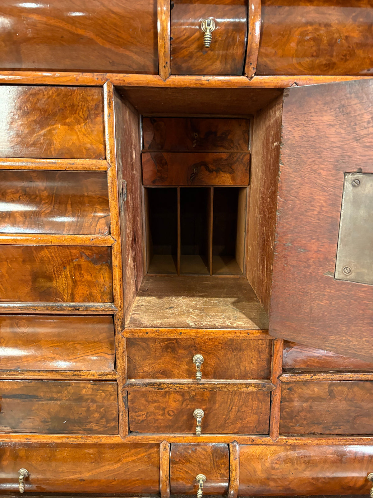 William & Mary Walnut Cabinet on Stand