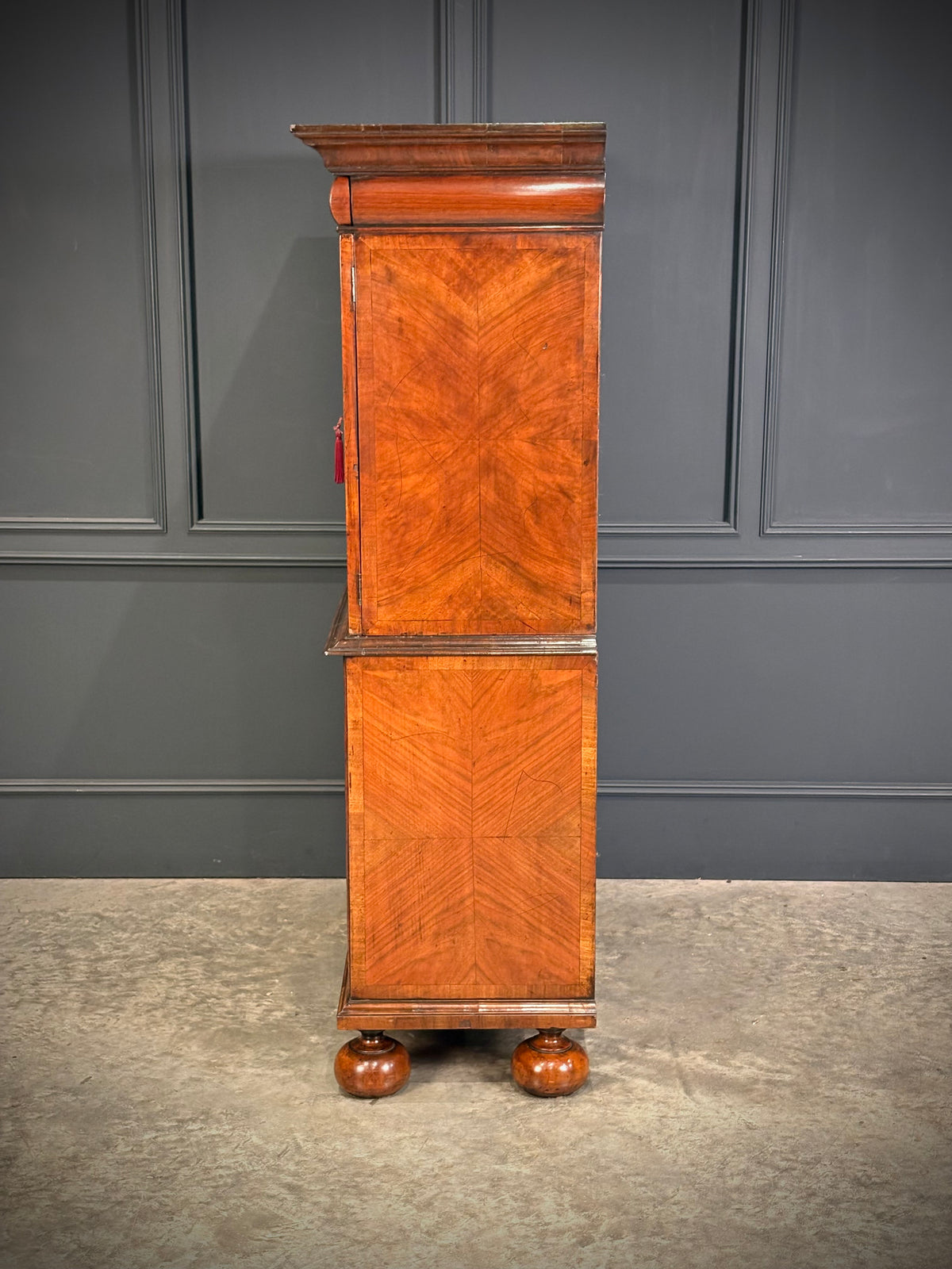 William & Mary Walnut Cabinet on Stand