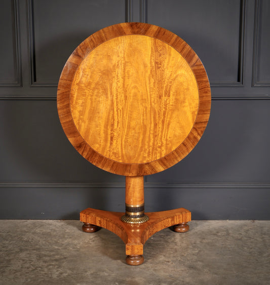 Satinwood & Walnut Round Occasional Table