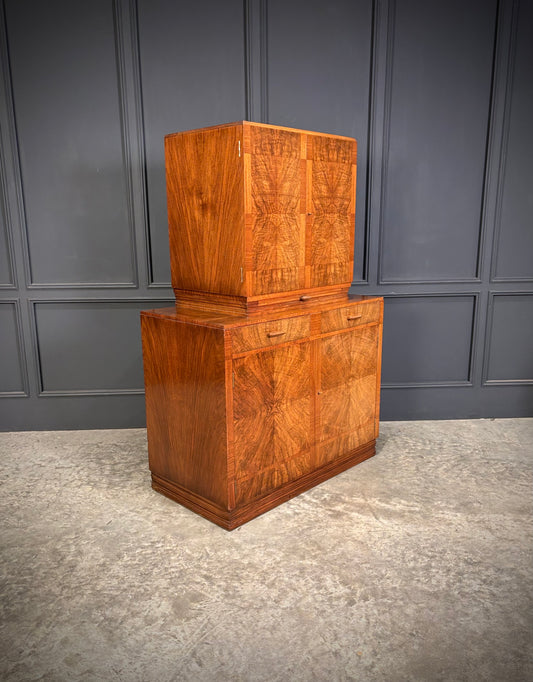 Art Deco Walnut Cocktail Cabinet