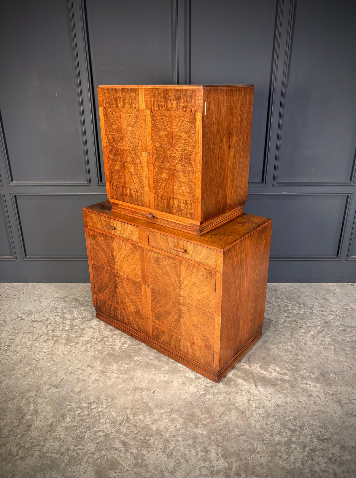 Art Deco Walnut Cocktail Cabinet