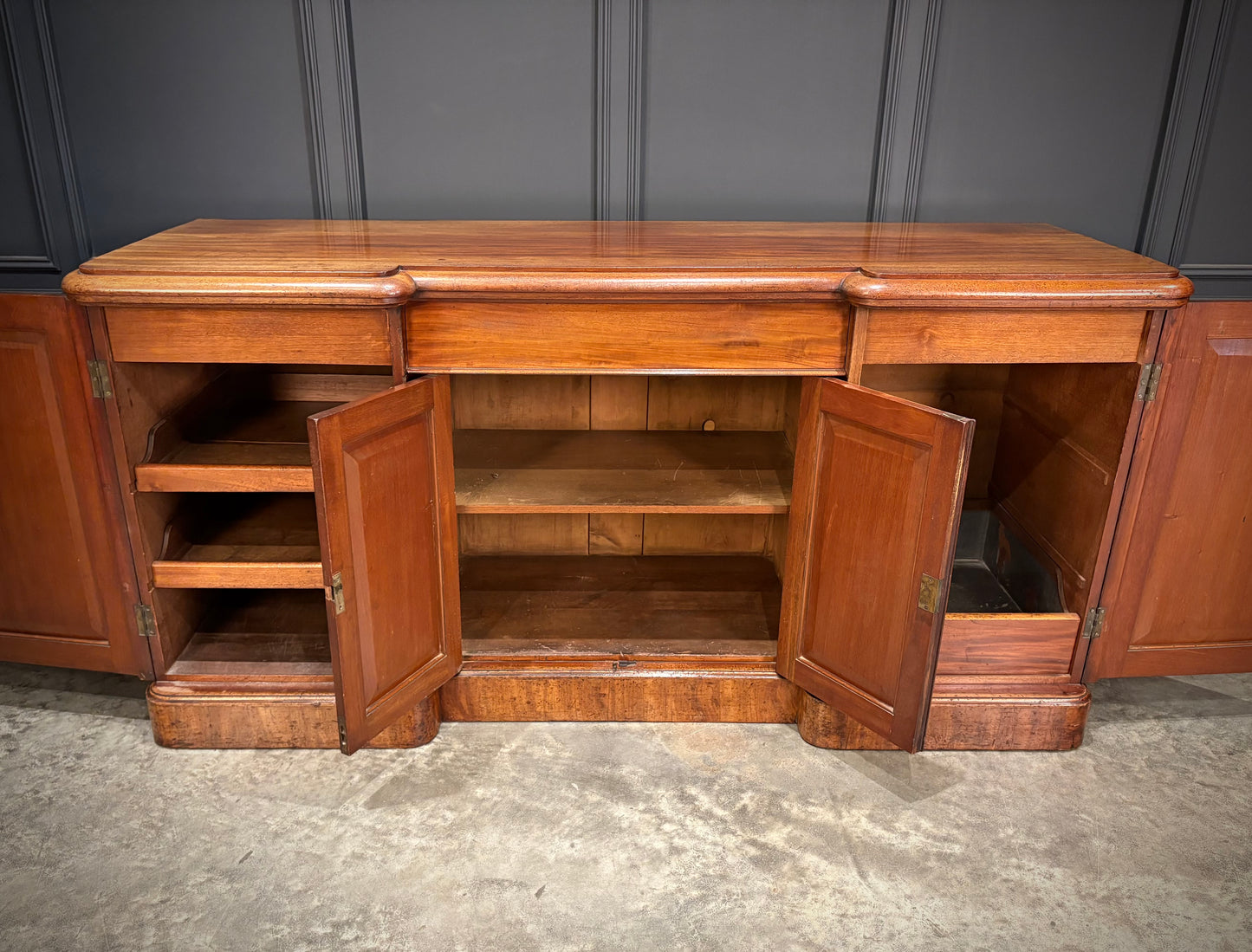 Victorian Flame Mahogany Sideboard