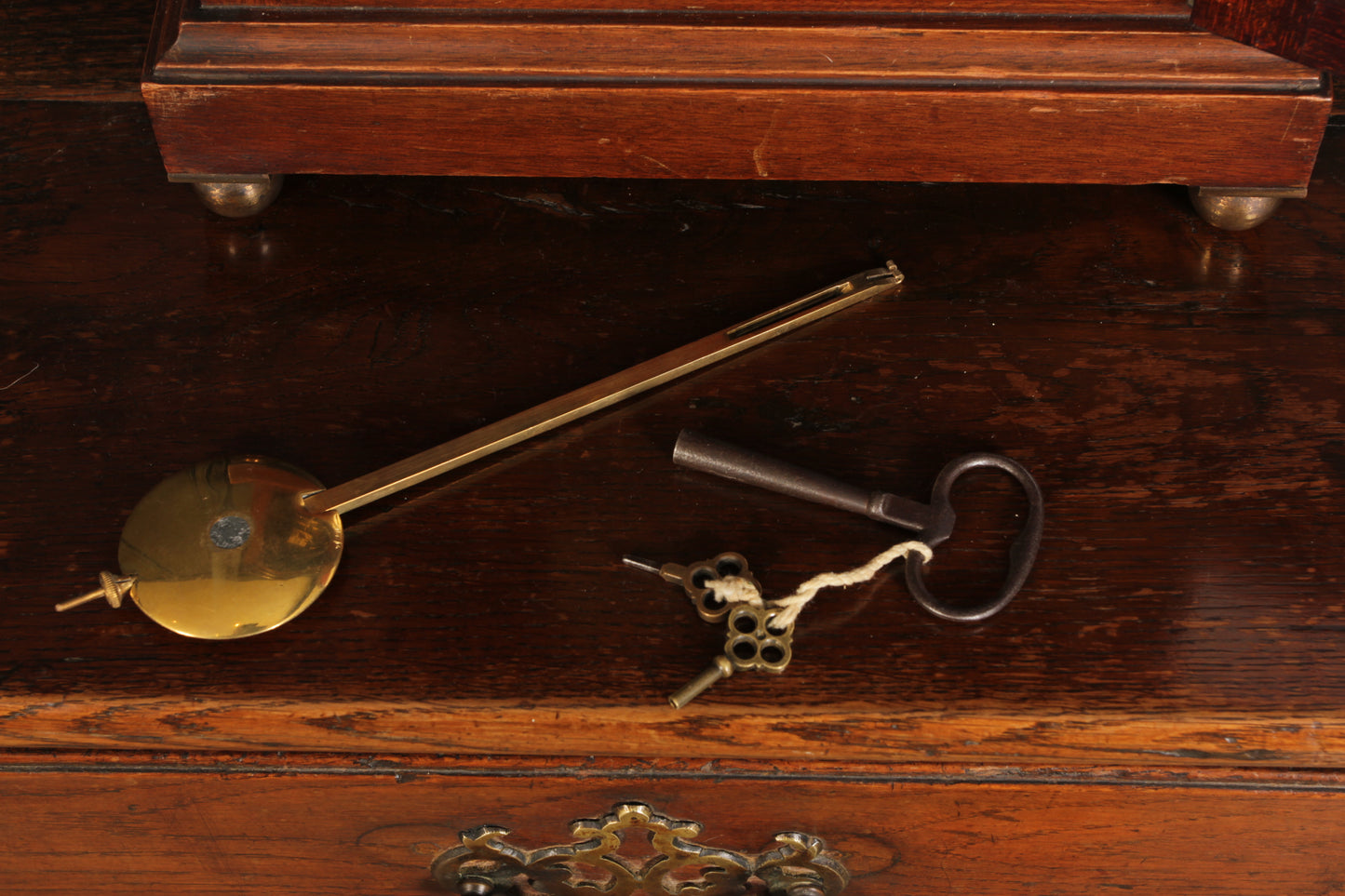 W&H Mahogany & Brass Bracket Clock