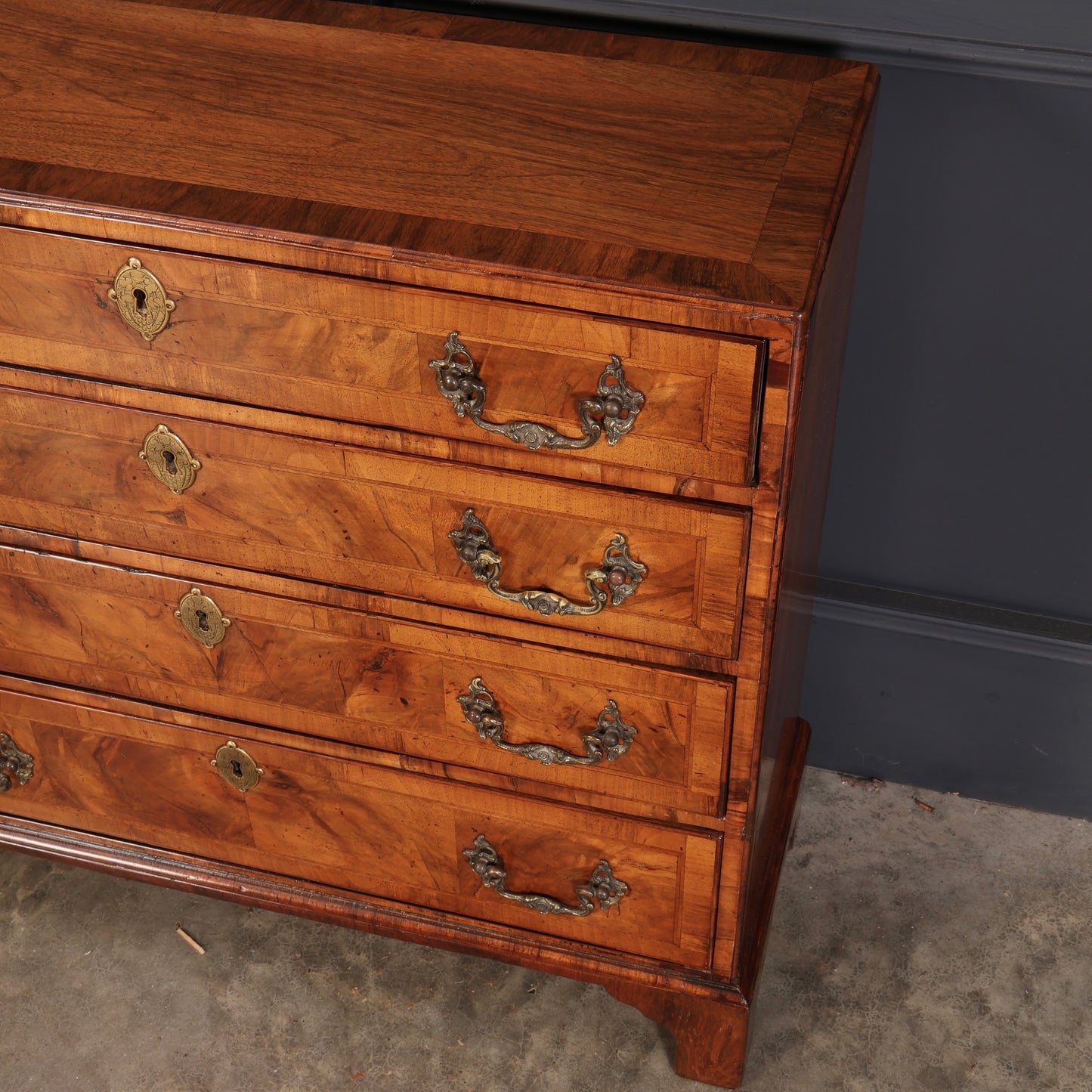 Rare Georgian Walnut Hall Chest
