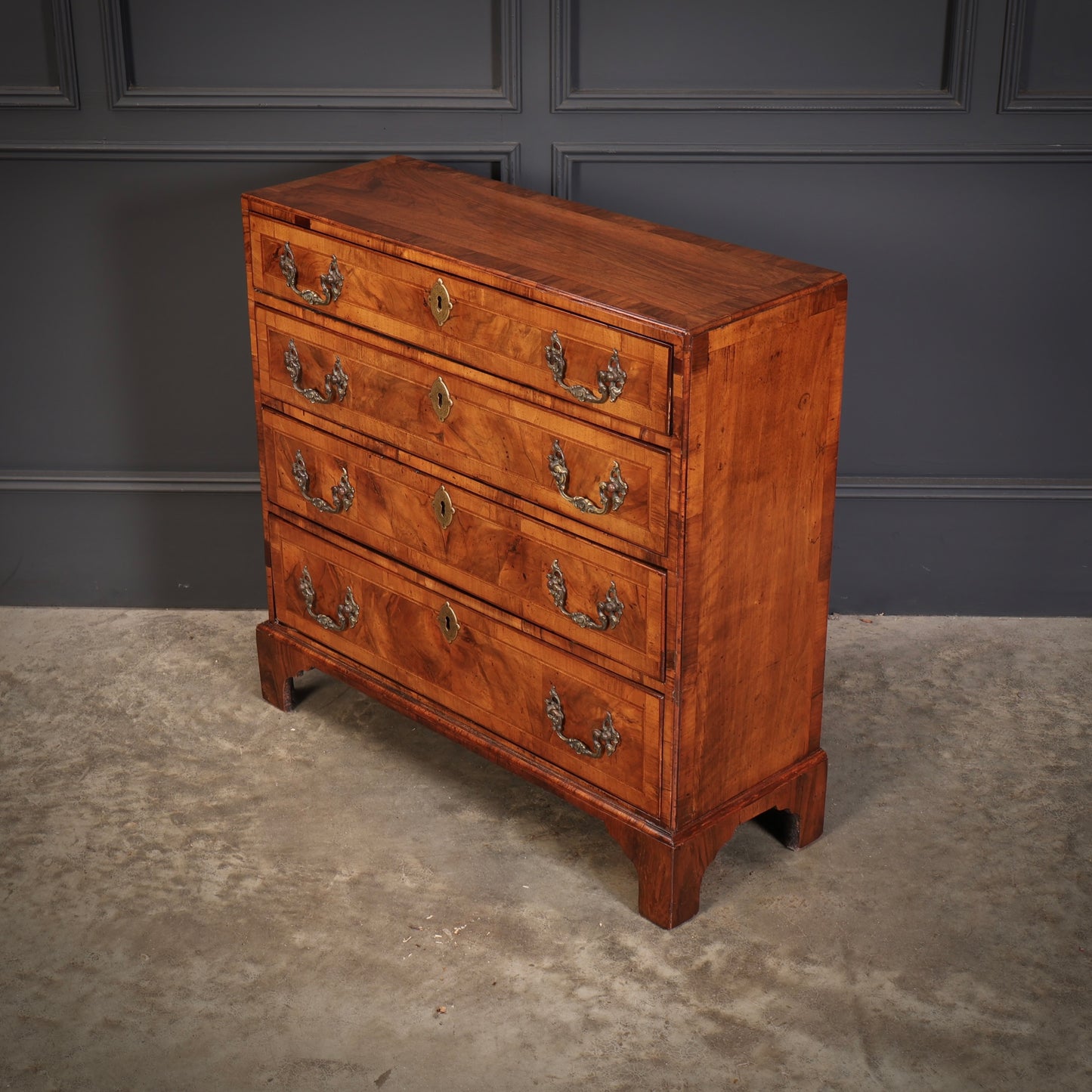 Rare Georgian Walnut Hall Chest
