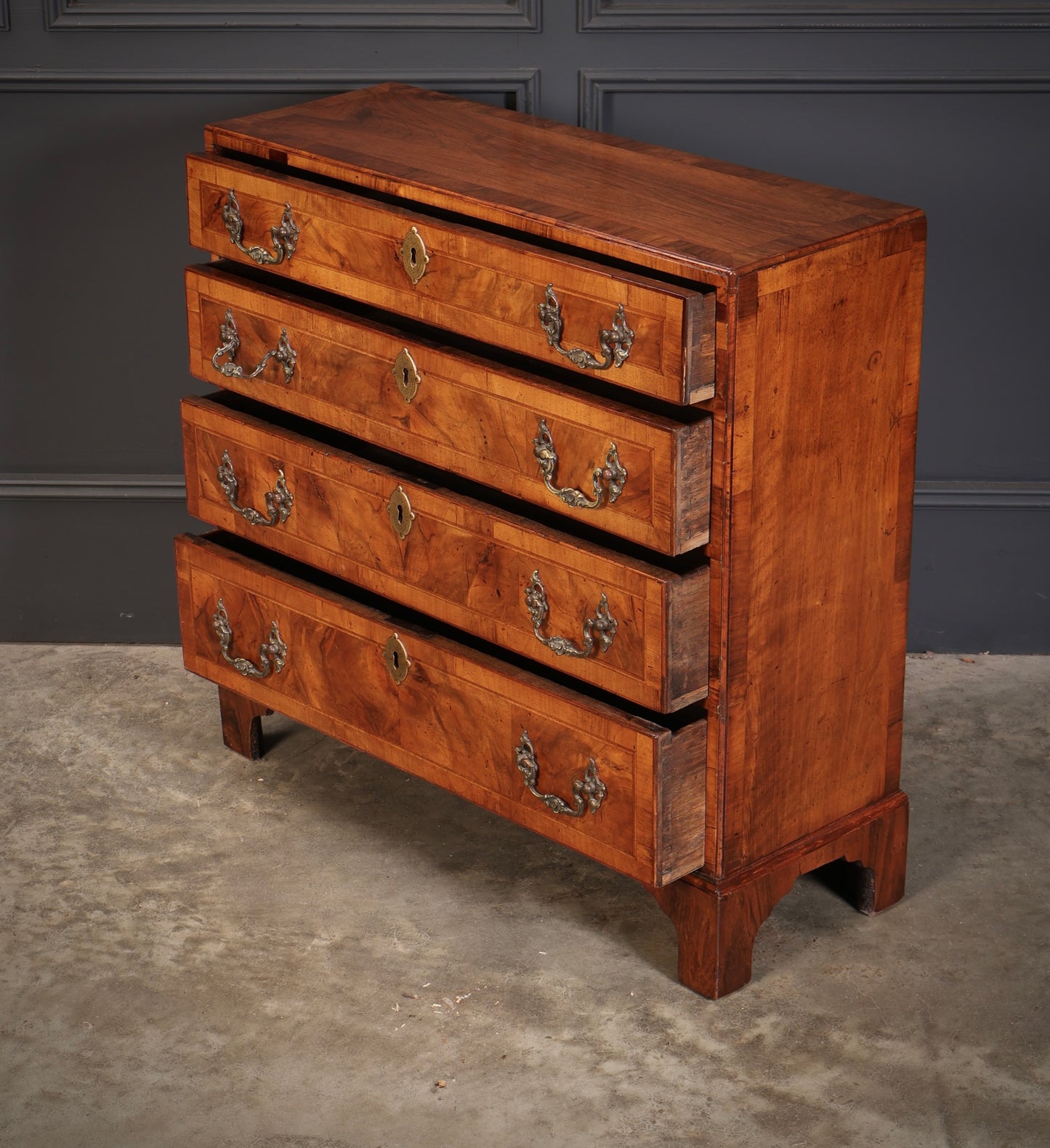 Rare Georgian Walnut Hall Chest