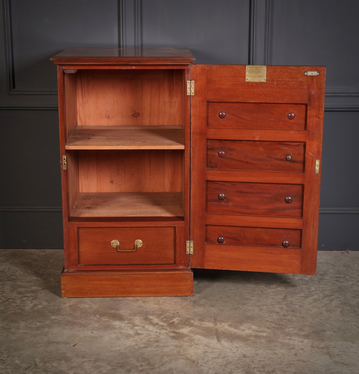 19th Century Mahogany Pedestal Cupboard