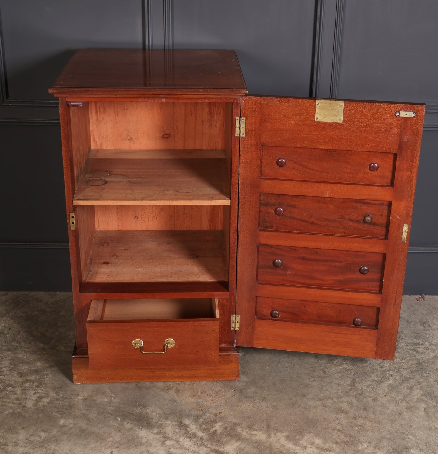 19th Century Mahogany Pedestal Cupboard
