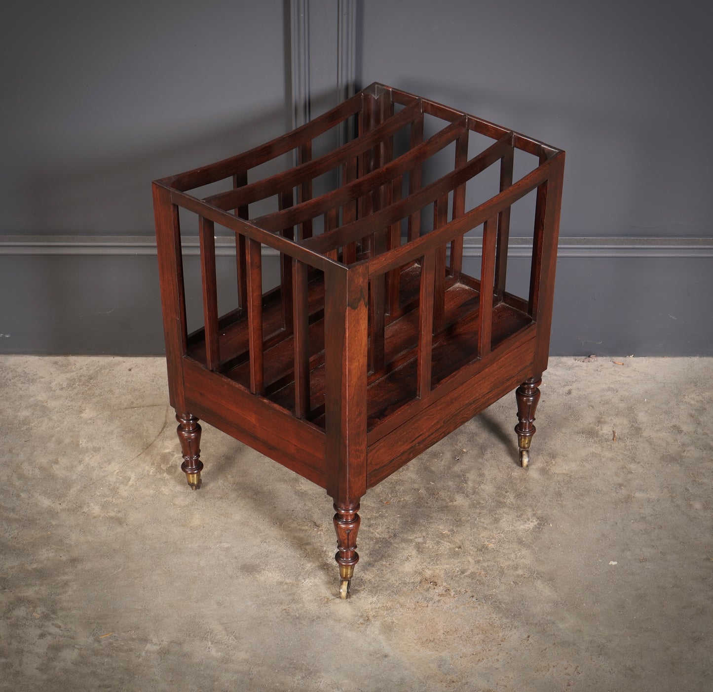 William IV Rosewood Canterbury Magazine Rack