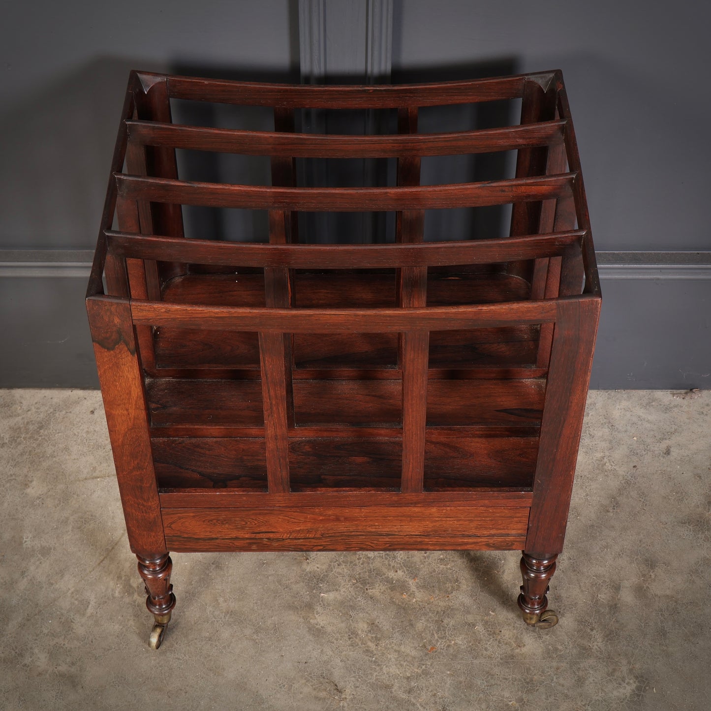 William IV Rosewood Canterbury Magazine Rack