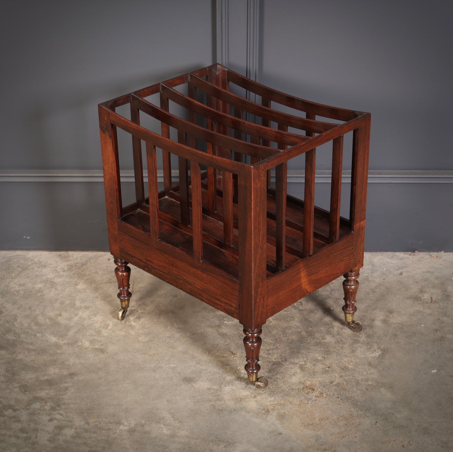 William IV Rosewood Canterbury Magazine Rack
