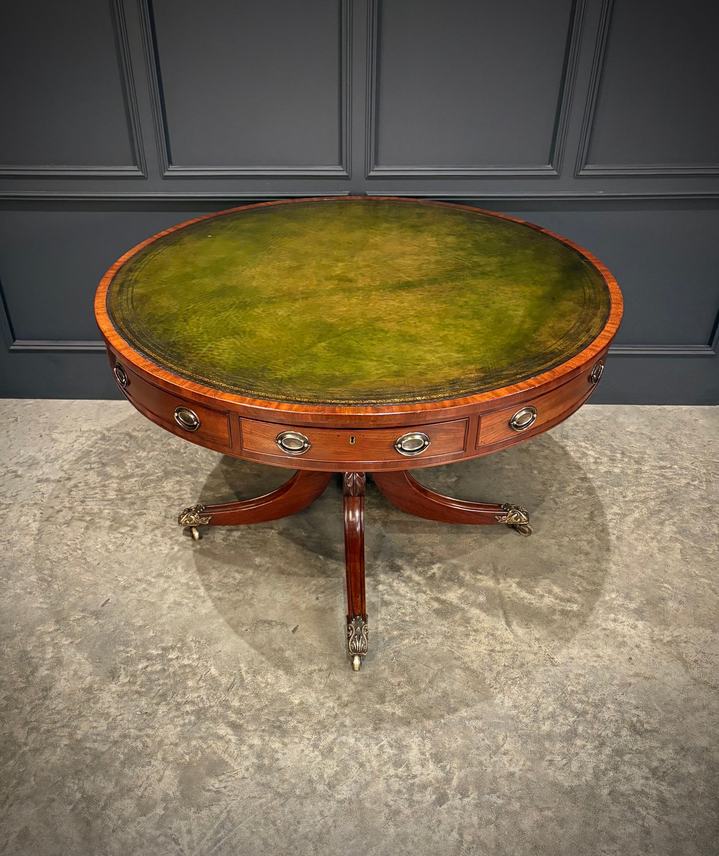 Regency Mahogany Drum Table