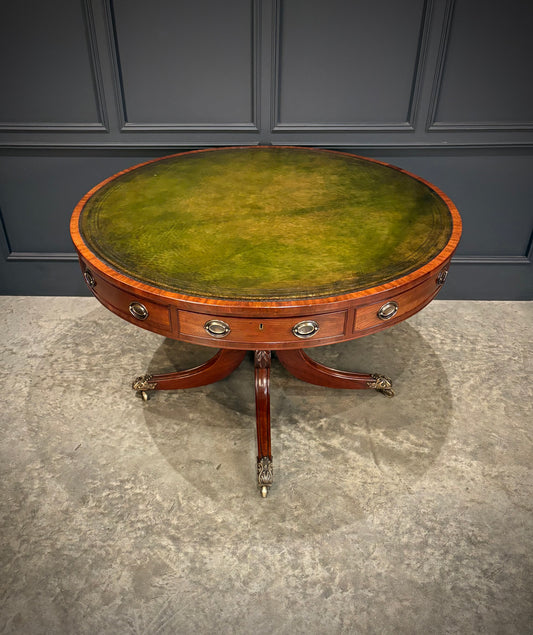 Regency Mahogany Drum Table