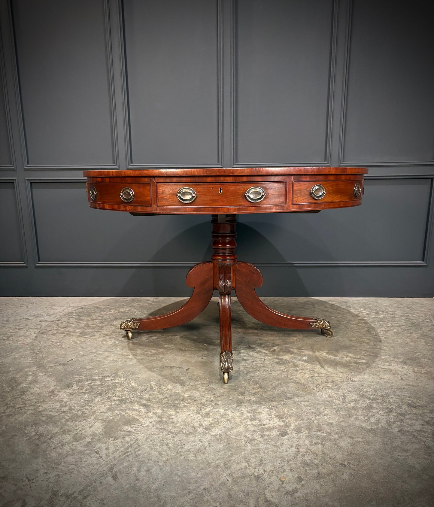 Regency Mahogany Drum Table