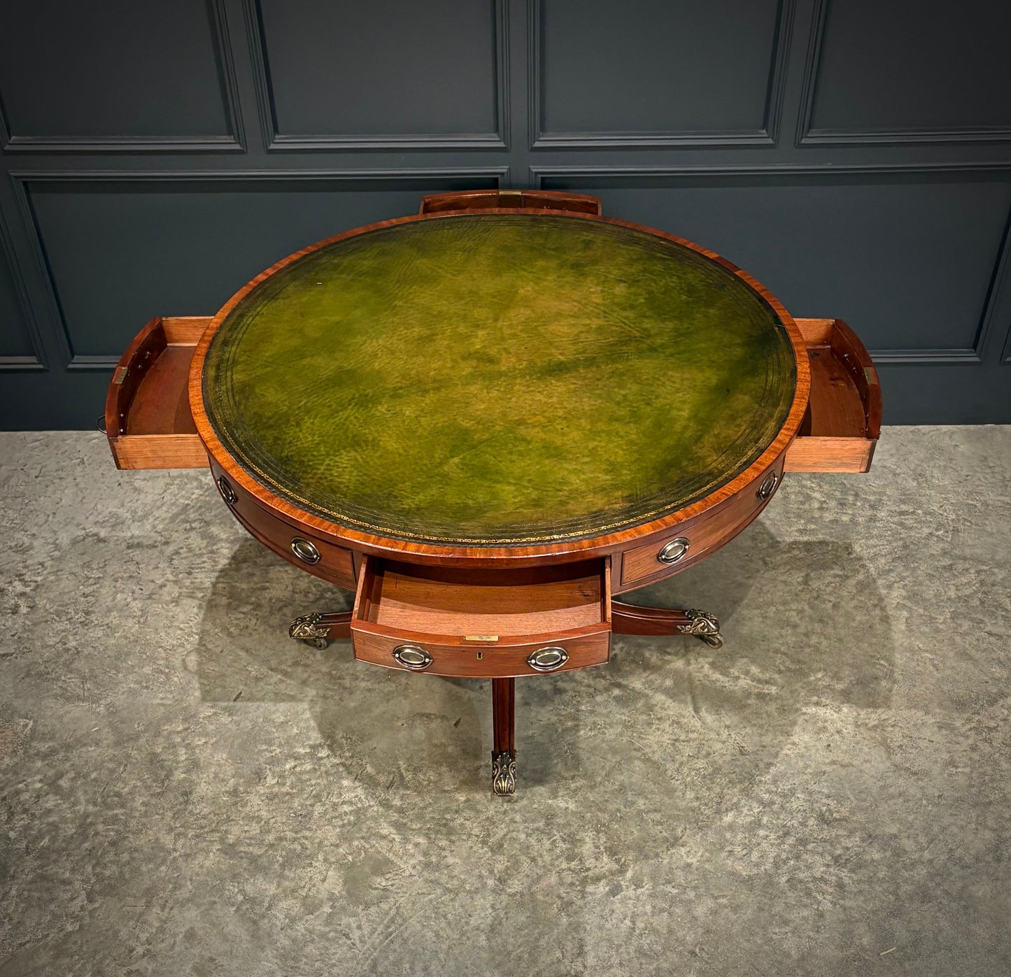 Regency Mahogany Drum Table