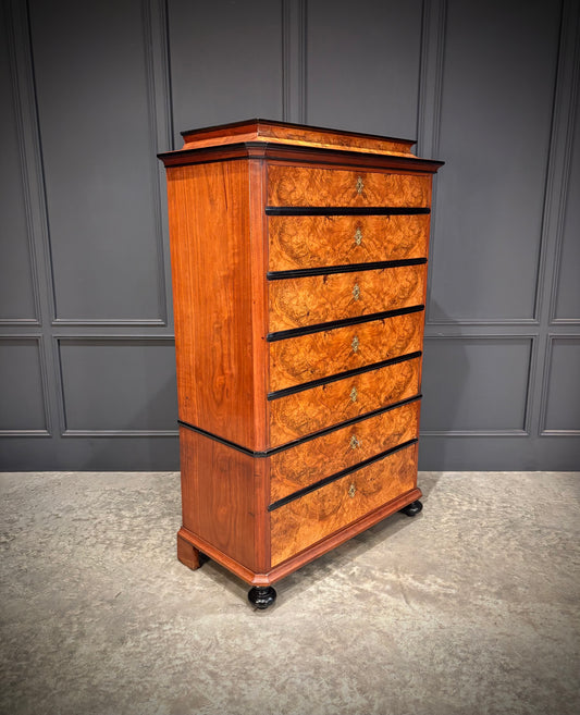 19th Century Walnut Tall Chest of Drawers