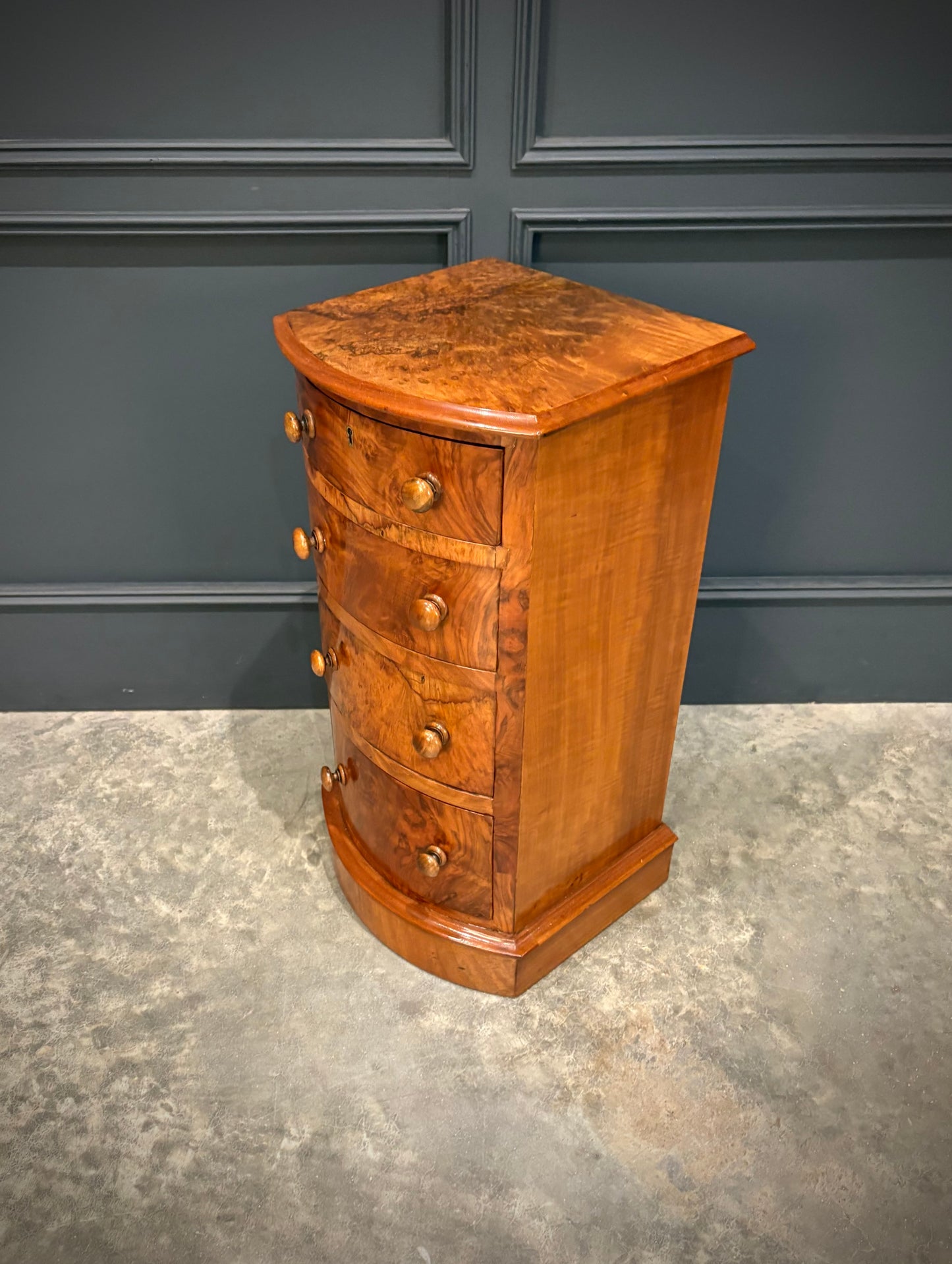 Pair of Victorian Burr Walnut Bedside Chests