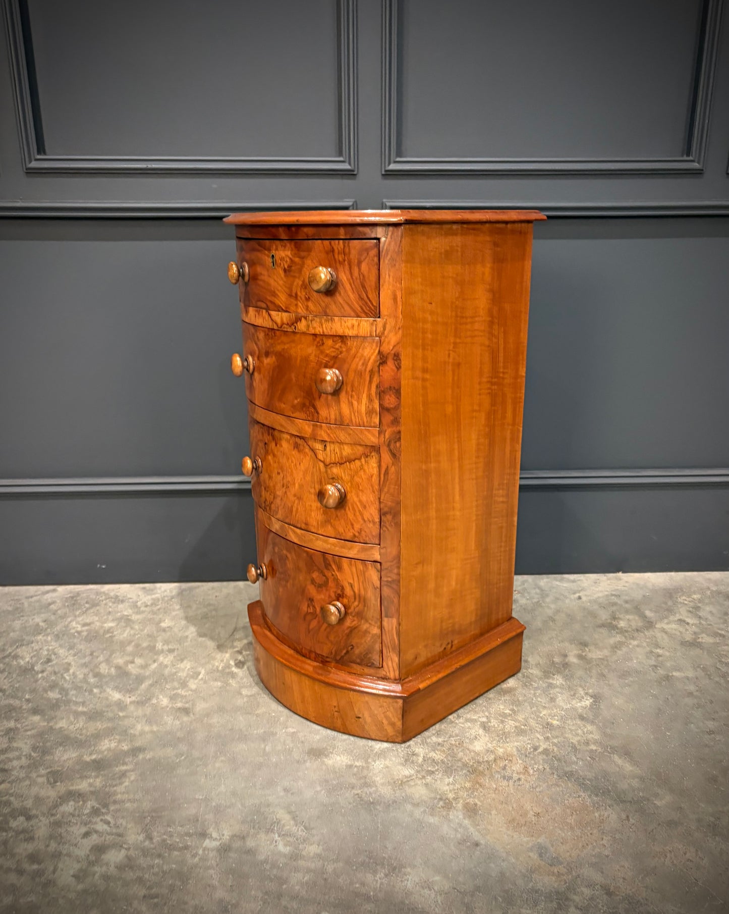 Pair of Victorian Burr Walnut Bedside Chests