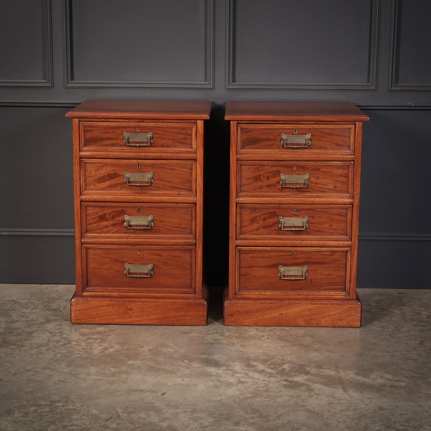 Large Pair of Victorian Mahogany Bedside Chests