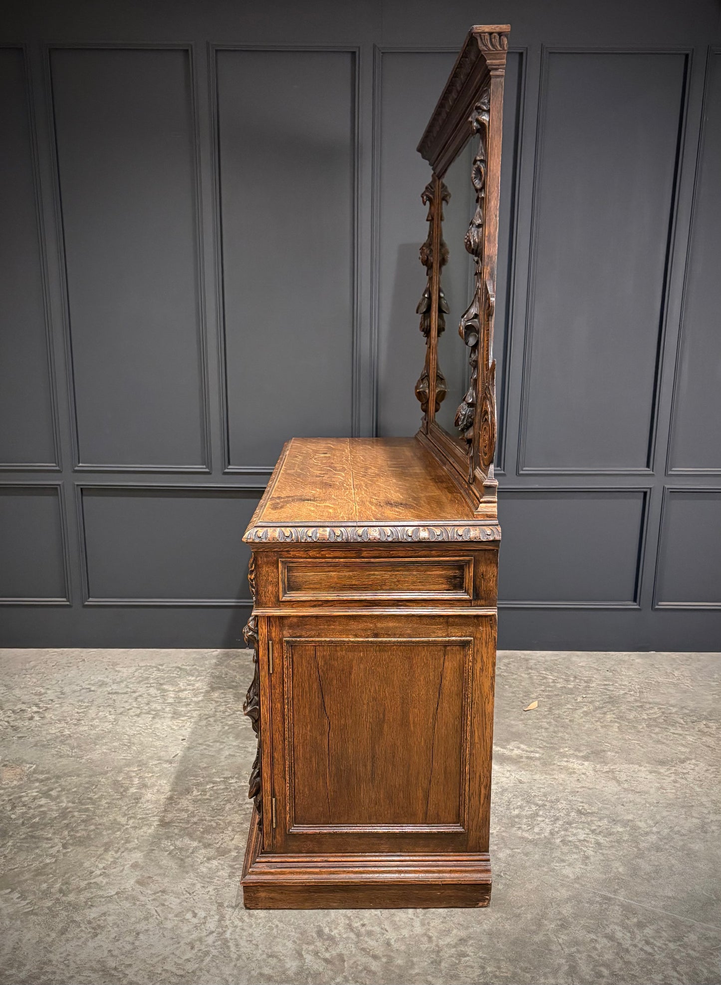 Carved Oak Sideboard
