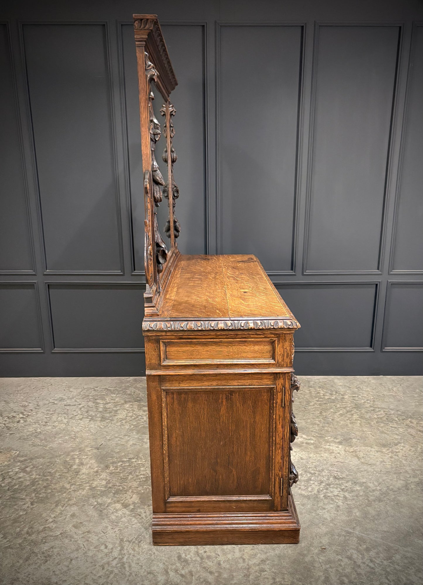 Carved Oak Sideboard