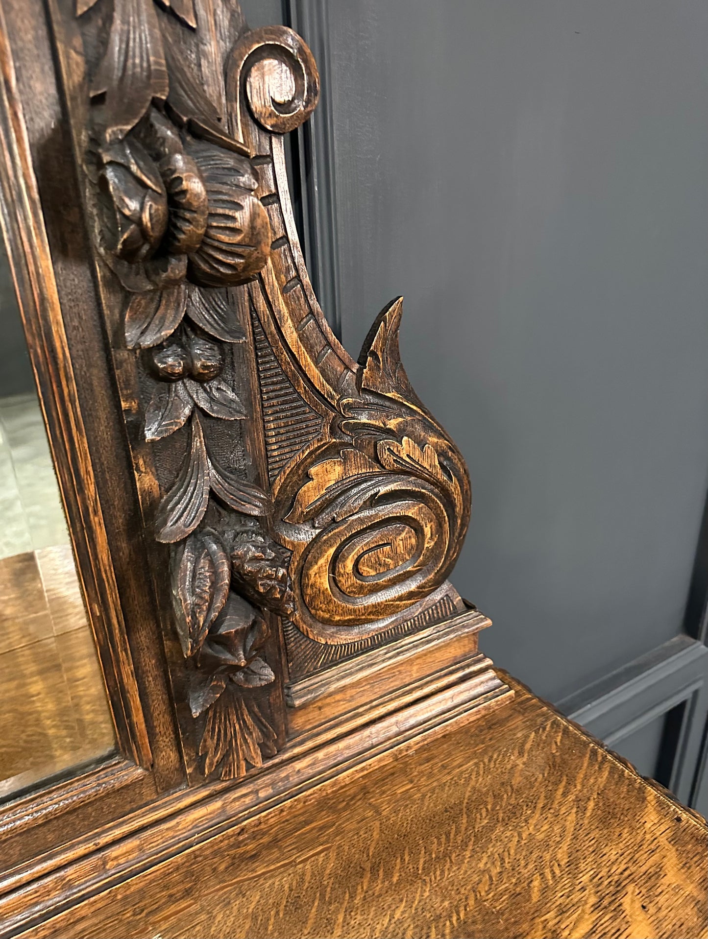 Carved Oak Sideboard